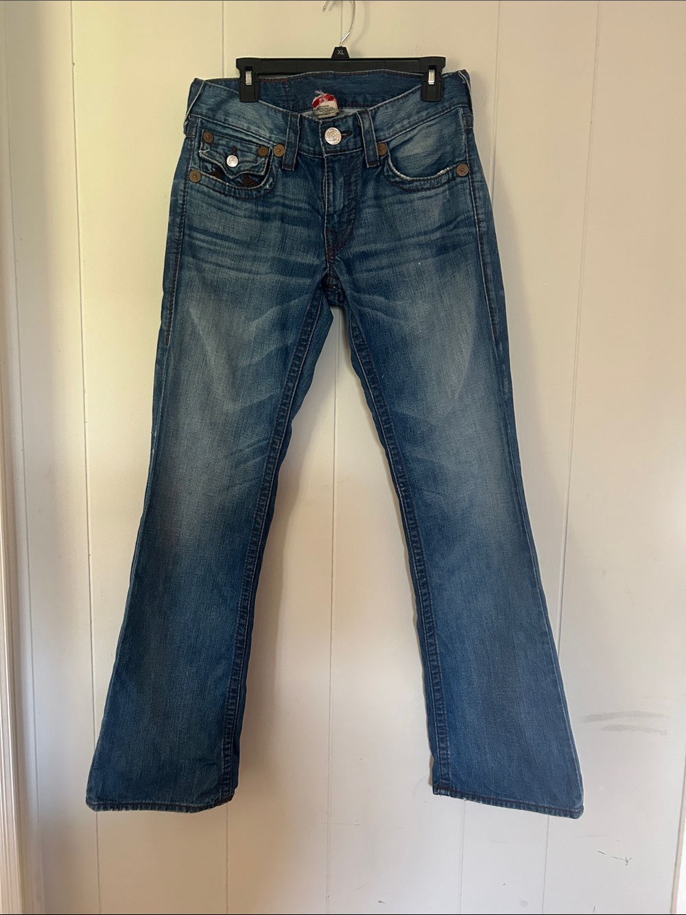 True Religion Women's Medium Blue Flare Jeans